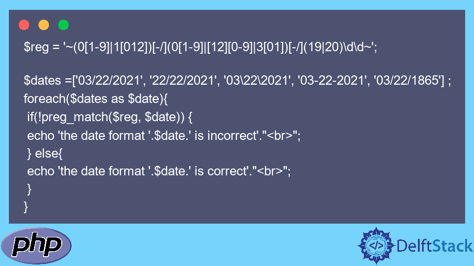 Create The MM DD YYYY Date Regular Expression In PHP Delft Stack